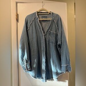 Aerie Casual Blue Button Down Shirt